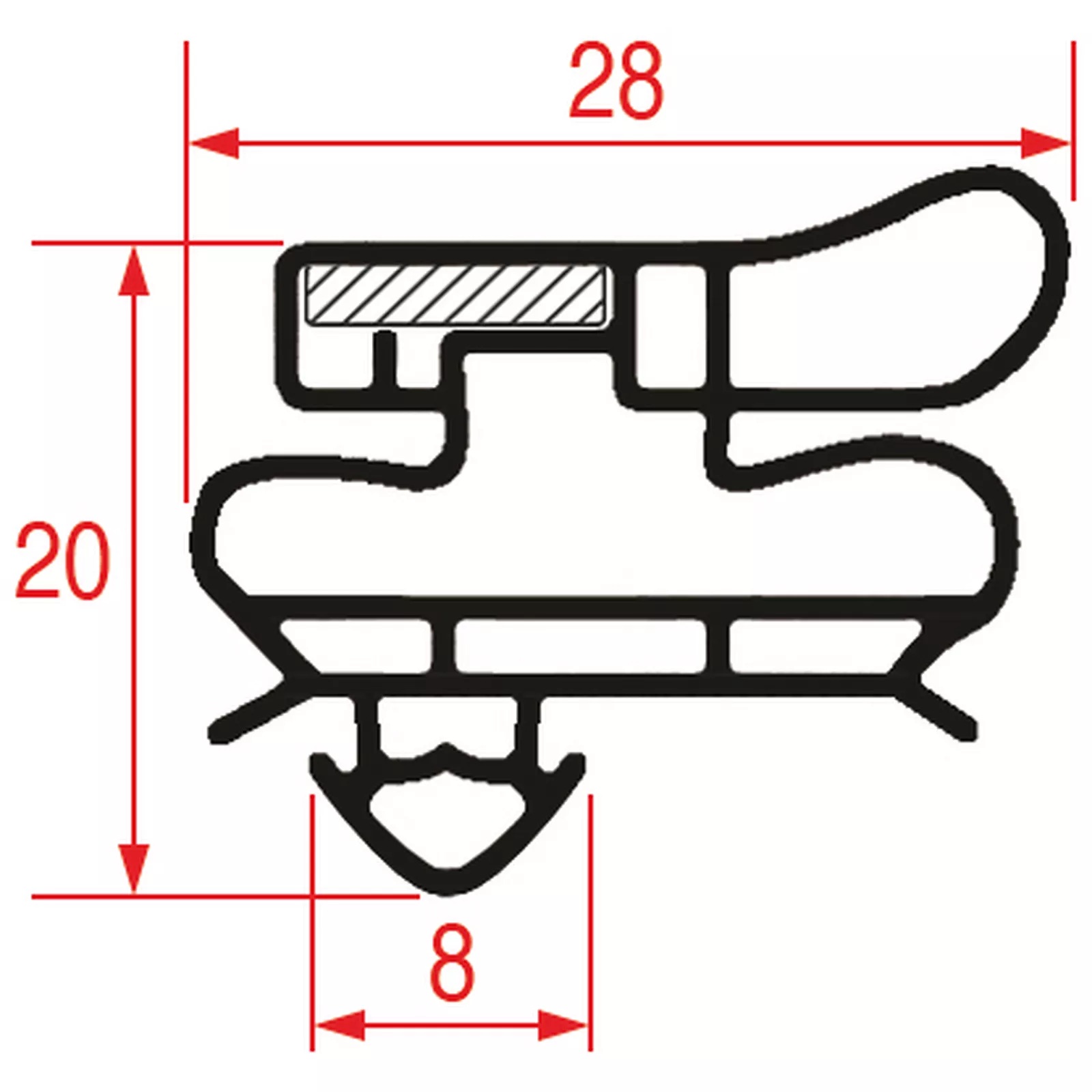 Kapı Contası 1650X625MM-LIEBHERR