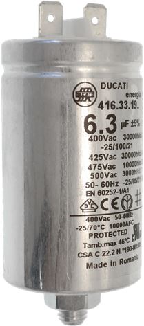 Kondansatör UNOX 6,3 µF MOTOR Kapasitör Kiti
